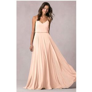 Jenny Yoo Bridesmaid Dress Inesse soft blush  size 22